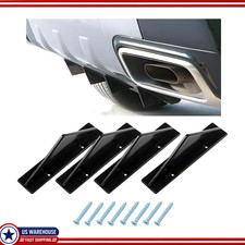 4 Pcs Rear Lower Bumper Diffuser Lip Shark Fin Spoiler Wing Universal Bumper D
