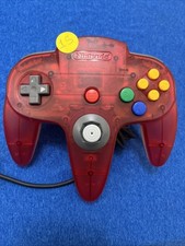 Official Nintendo 64 Controller OEM N64 Color Red Clear Stick 9/10 Tested