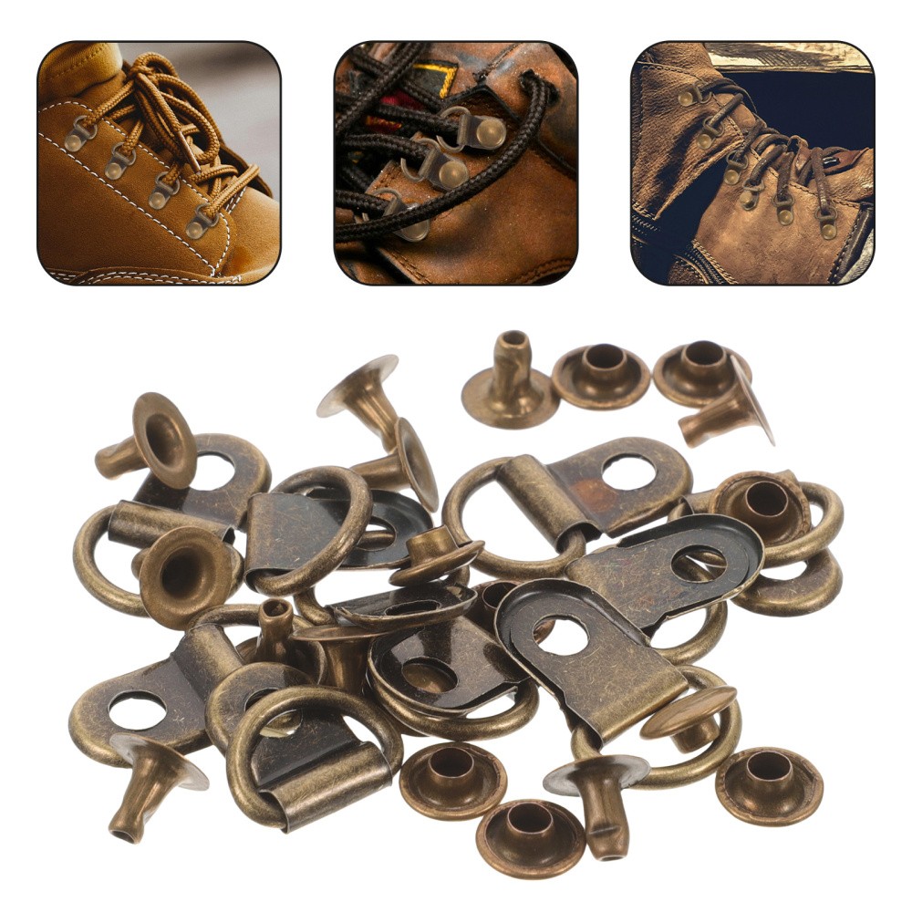APL 20 Pezzi Stivali Occhielli Riparazione Lacci Accessori Ganci Stivali Scarpa Escursionismo
