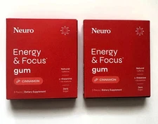 Neuro Gum L-theanine B-12 Nootropics Caffeine 2pk 18 pcs Boost Energy & Focus