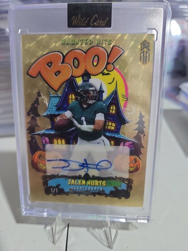 Wild Card 2025 Haunted Hits Boo! Jalen Hurts True 1/1 Auto Football Card