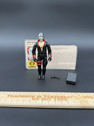 Vintage 1983 GI Joe Cobra Destro 100% Complete Nice With Variant File Card