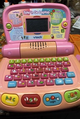 VTech Tote 'n Go Laptop Pink Electronic Learning System Toy with Mouse