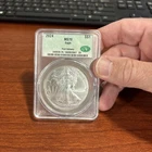 2024 American Silver Eagle CAC MS 70 First Delivery! Beautiful Slab!