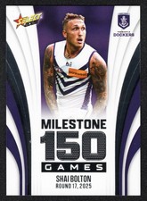 2026 AFL SELECT FOOTY STARS MILESTONE GAME CARD - [FREMANTLE] - MG34 Shai BOLTON