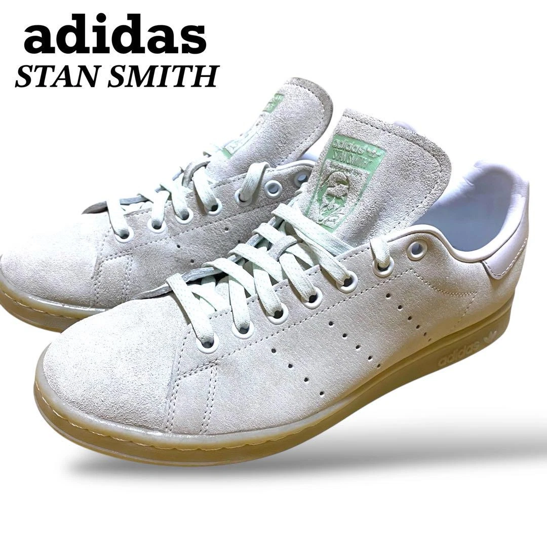 Scarpa da tennis Adidas Stan Smith uomo taglia 8 5 US bianca scamosciata usata
