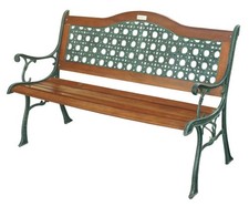PANCHINA GHISA RATTAN ARC CM.L126 x P60 PANCHINE ARREDO GIARDINO