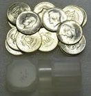 1965 Kennedy Half Dollar 40% SILVER AU/BU to BU Roll of 20 Coins In tube #V378