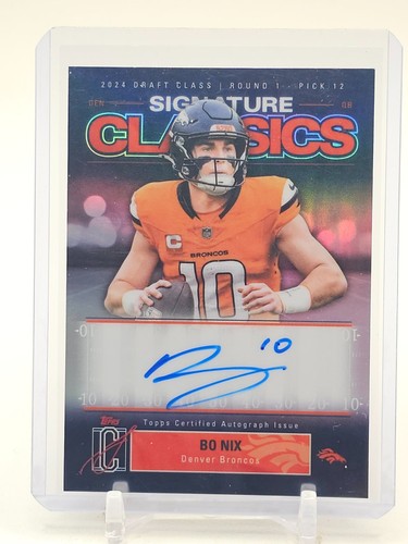 BO NIX 2025 TOPPS SIGNATURE CLASS CLASSICS AUTOGRAPH #SC-BN BRONCOS Q3562