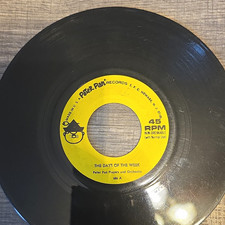 Peter Pan Records The Days of the Week 7" 45 RPM Vinyl Single 686 A Black