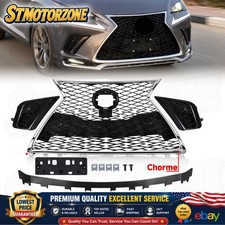 For 2018-2021 Lexus Nx300 F Sport Front Bumper Grille Wfog Light Covers Kit For 2018-2021 Lexus Nx300 F Sport Front Bumper Grille Wfog Light Covers Kit
