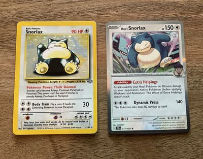 Pokémon TCG Snorlax & Hop s Snorlax 2 Karten Lot - WOTC 1999 Jungle Holo