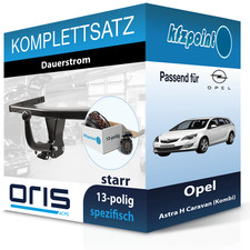 Für Opel Astra H Caravan 04- ORIS Anhängerkupplung starr + 13polig E-Satz AHK