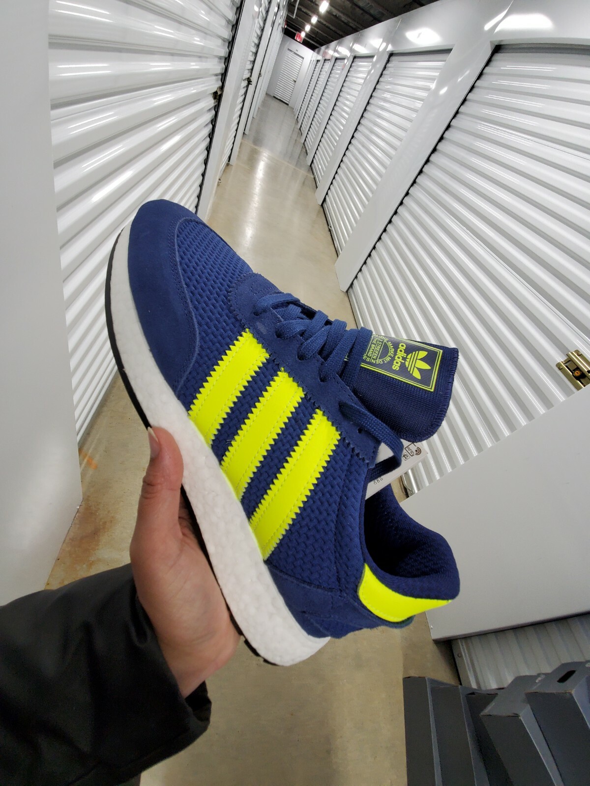 Adidas I-5923 Men's Running Shoes Dark Blue/Solar Yellow F34270 image 5