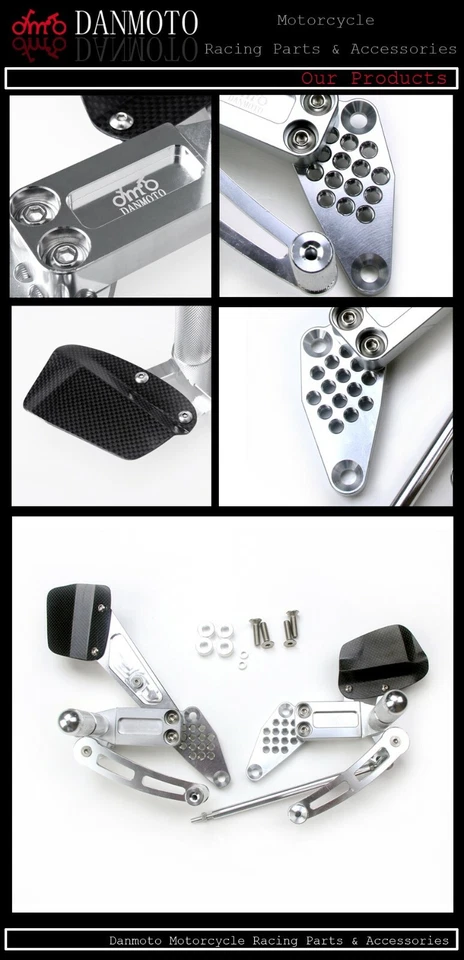 Juegos traseros Suzuki B-King 1300 plateados Danmoto FR74 Foto 4 de 4