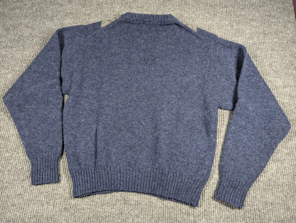 Vintage Mountain Express Sweater Mens XL Blue Argyle Shetland Wool Pullover - Image 2 of 4