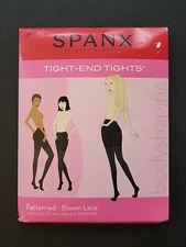 Spanx Tight End Tights Patterned Bloom Lace Body Shaping Size B 115-150lbs