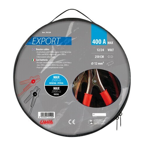 70129 BATTERIEKABEL NOTFALL BENZIN- UND DIESELMOTOREN MIT TASCHE 12/24V 400A 12MM² - Bild 4 von 6