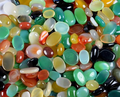 500 Ct Natural Multi Color Onyx Agate Mix Shape Gemstone Lot Anniversary Gift