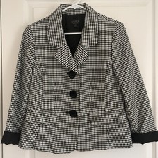Herringbone Jacket Womens 10P Fitted Jacket by Kasper Separates