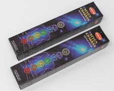 Hem Seven Chakras Incense: 2 Boxes, each 7 x 5 Stick Pouches (70 Total) Chakra