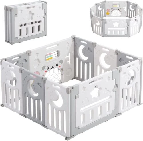 10/14/18 Stk Laufgitter Baby Laufstall Faltbar DIY Absperrgitter Krabbelgitter - Bild 47 von 59