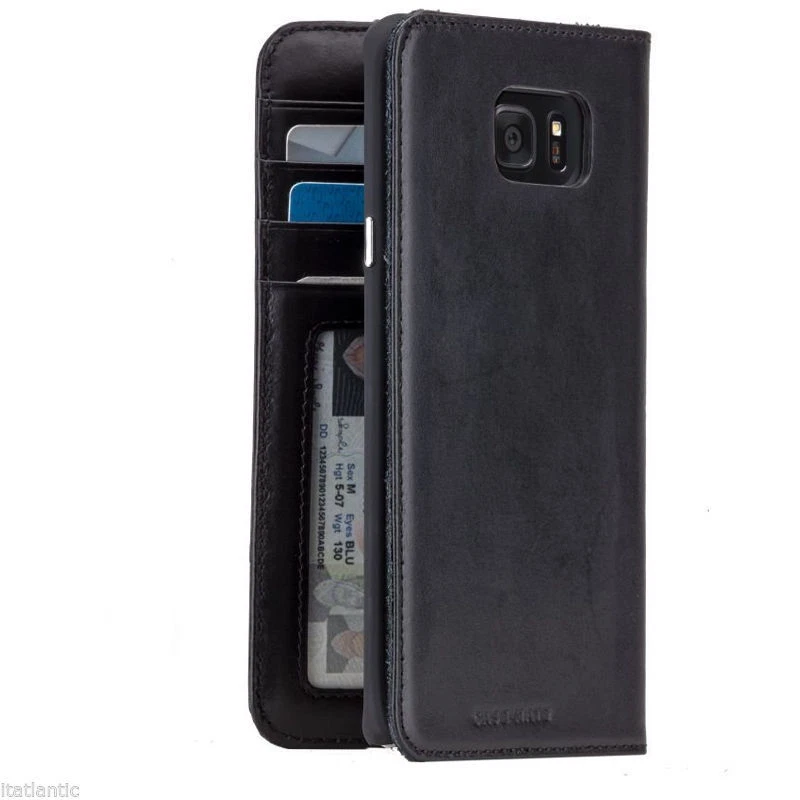 GENUINE CASEMATE GALAXY NOTE 7 LEATHER WALLET FOLIO CASE COVER | BLACK - Image 4 of 4
