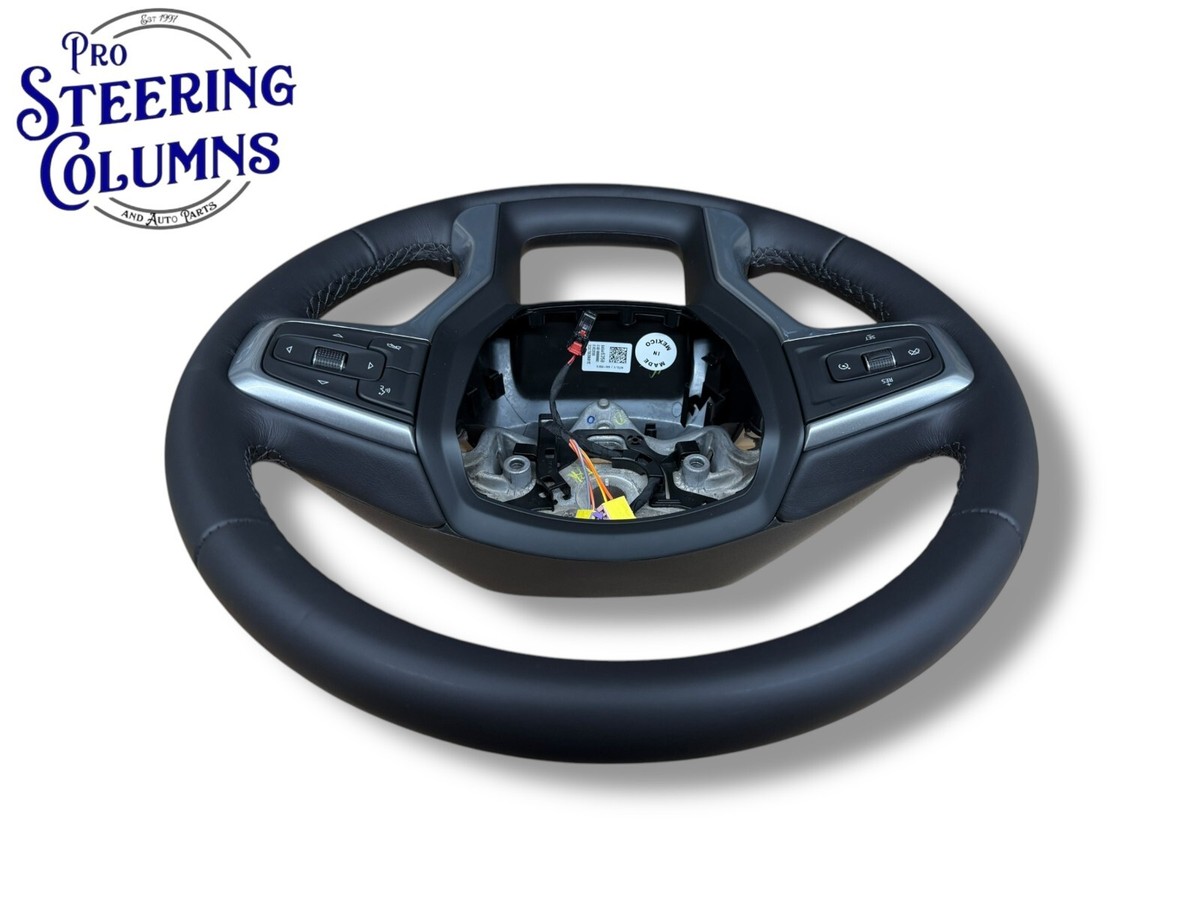 20-22 Silverado 2500 3500 Steering Wheel Leather Black Cruise New