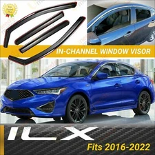 Fits Acura ILX 2016-2022 In-Channel Vent Window Visor Rain Guard Deflectors