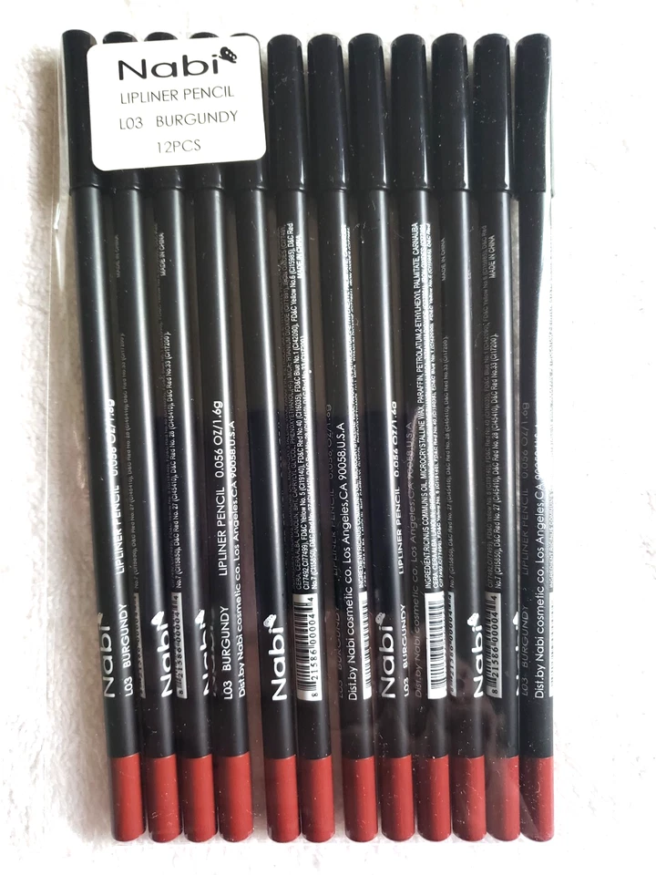 Lipliner Pencil Burgundy Color 12 Lipliner Pencils Lot 7 IN Long - Image 2 of 4