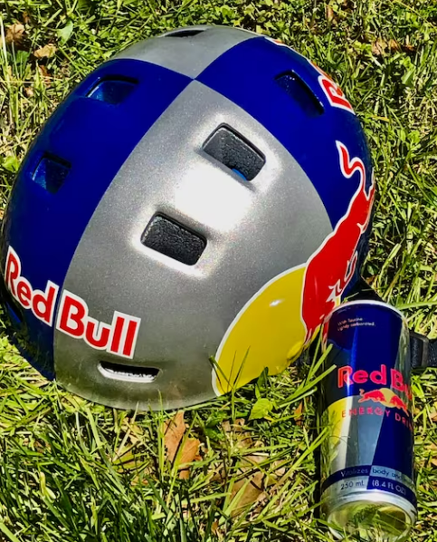 HANDMADE Redbull Helmet Bicycle, Downhill, BMX, Skateboard, Motocross