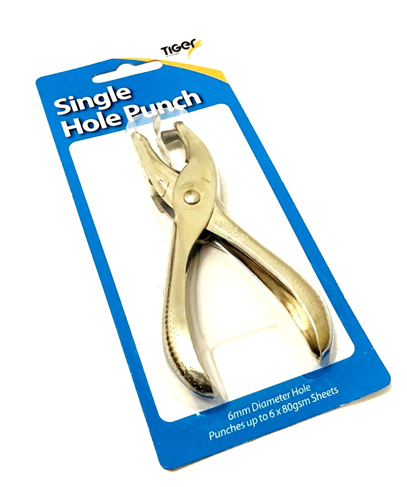 Single One Hole Hand Held Paper Punch Ticket Craft Puncher Metal Cut