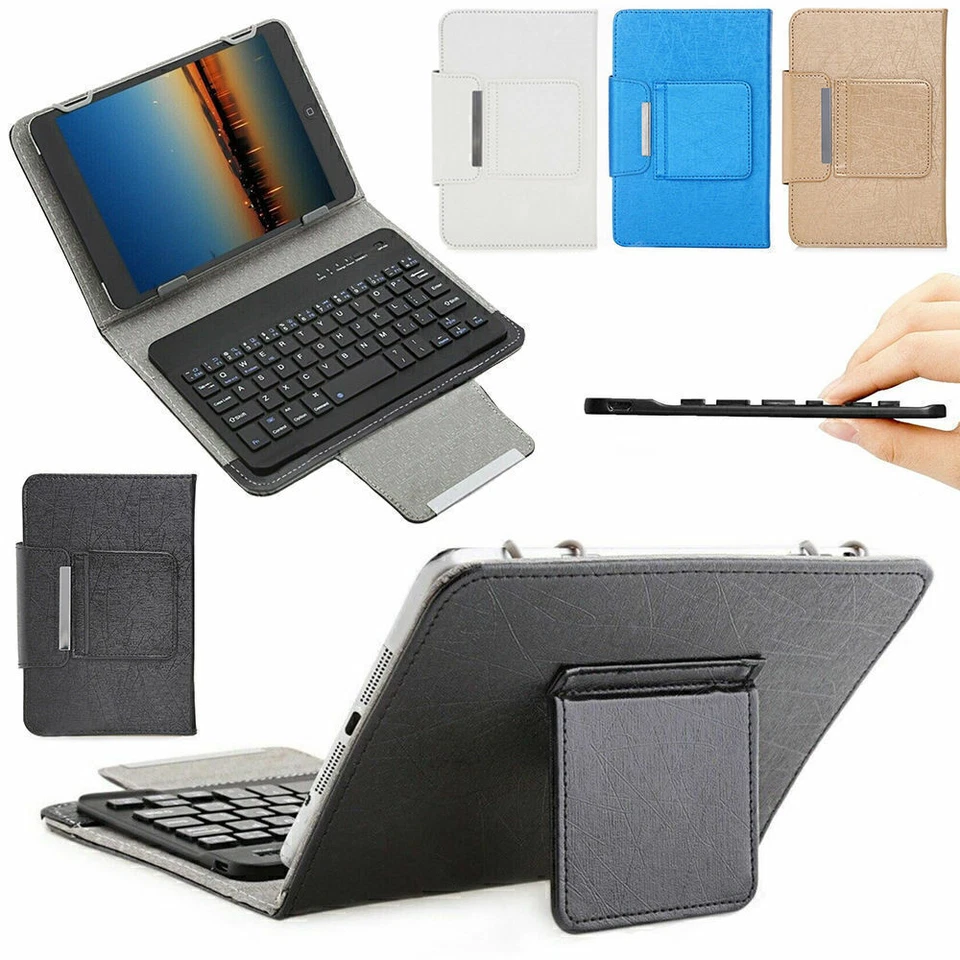Bluetooth Keyboard Leather Case Folio Cover Stand For Apple iPad Pro Air 7"10" - Image 3 of 4