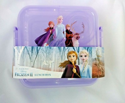 Frozen 2 Lunch Box Kid School Storage Set Snack Sandwich Fruit Multi Compartment | eBay