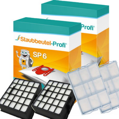 20 Staubsaugerbeutel SP6 2 Hepa 2 Motorfilter geeig. für Siemens VS06G VSZ3 Z3.0