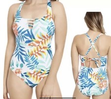 Beach Betty by Miracle Brands Tropical Print Swimsuit One Piece SMALL. NWT