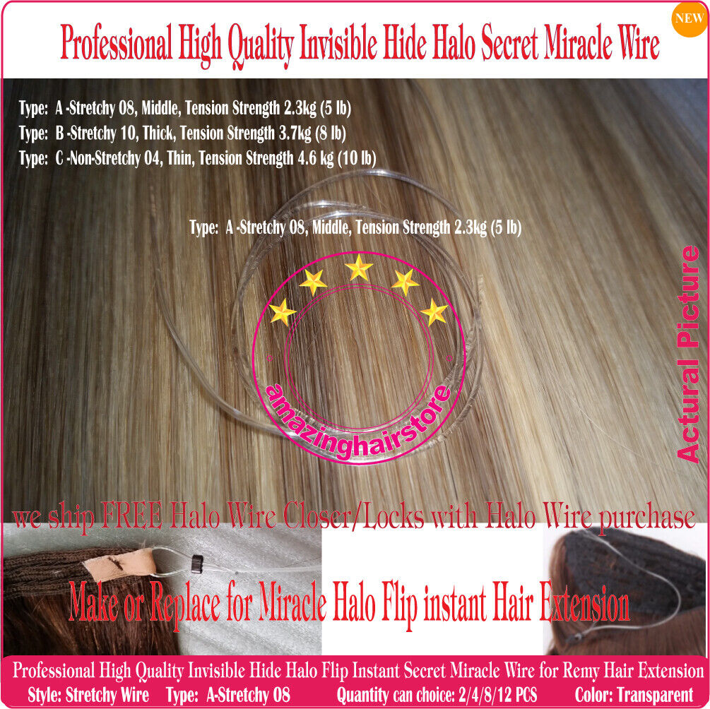 12X Stretch Secret invisible 35% OFF Halo Miracle Extensions Instant Sale SALE% OFF Hair Wire Flip FOR