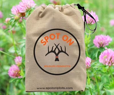 SPOT ON FOOD PLOTS Alfalfa, Clover, Chicory Food Plot Seeding mix Perennial year-round plants .5 Ac