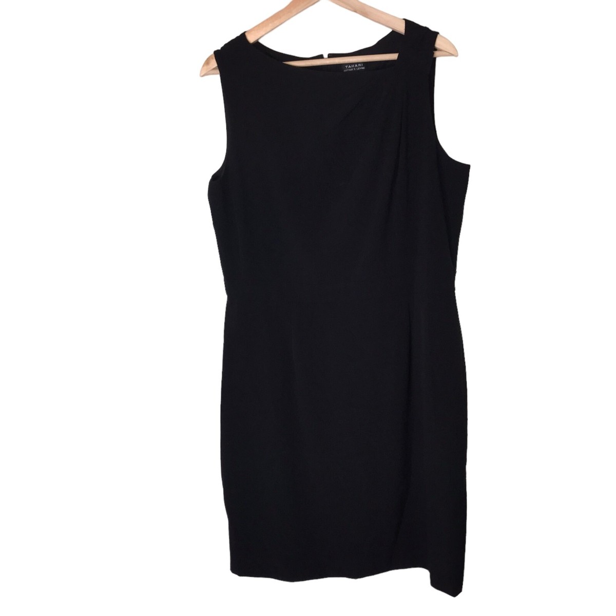 tahari arthur s. levine black dress Tahari 10P Chiffon Women's Black Dress Arthur S Levine Short Sleeves Sequin