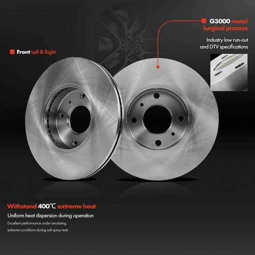 Front Disc Brake Rotors + Brake Pads for Nissan Altima 93-01 Sentra INFINITI G20 - Picture 5 of 8