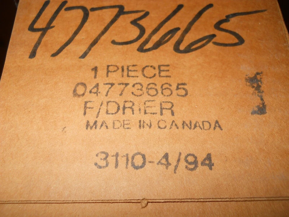 SECADOR FILTRO AIRE ACONDICIONADO DODGE DIPLOMÁTICO MOPAR 04773665 NOS 1986-1988 5,2 LITROS Foto 4 de 4