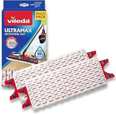Vileda Ultramax Power Wischer Nachfüllpack Mikrofaser Nachfüllpackung 2 Stück