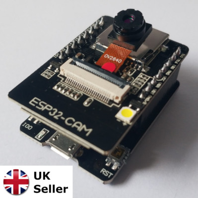 ESP32-CAM & OV2640 Kameramodul, WLAN, Bluetooth (plus optionale Antenne & MB)