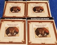 4 Magnet  BIRTHDAY Greeting Cards with Puppies by Leanin Tree All 1 Design