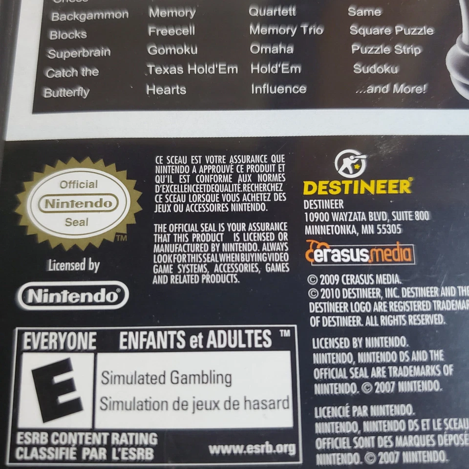 50 Classic Games (Nintendo DS, 2009) CIB * Canadian version Bilingual - Image 3 of 4