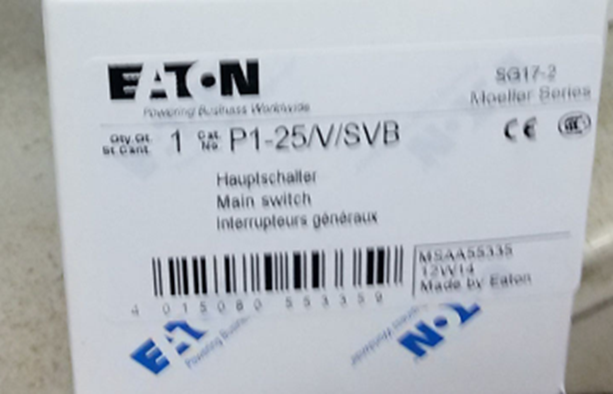 エンタープライズ SNR シリアルナンバー入り No.77 Eaton P1-25/V/SVB Main Switch | eBay