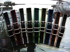 NATO G10 ® EDGE ™ 2pc Military strap Heavy Nylon UTC stitch watch band IW SUISSE
