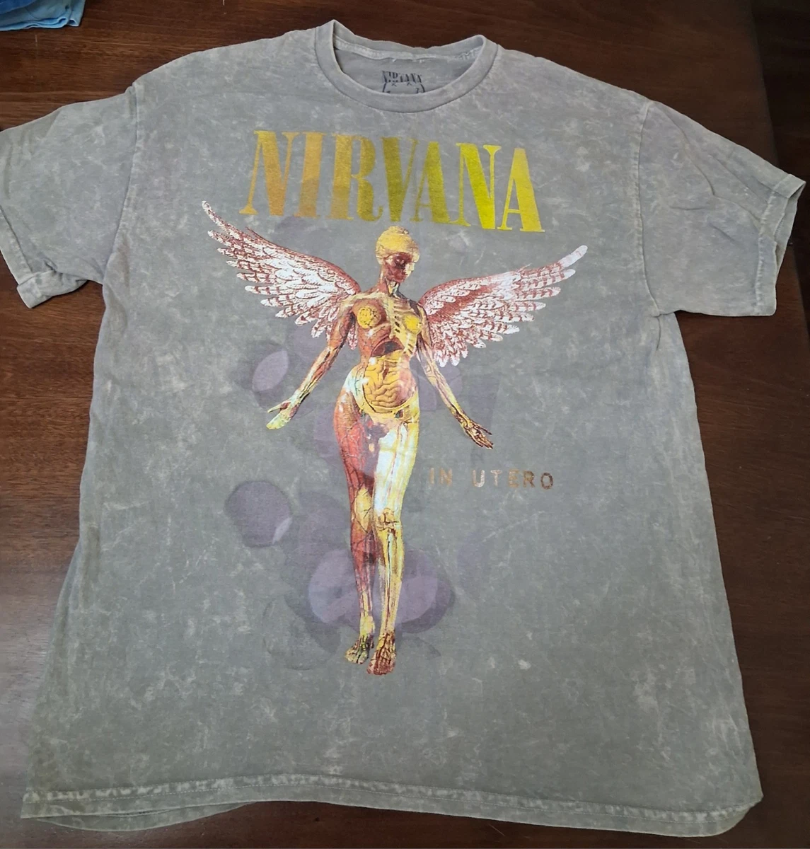 Preços baixos em Nirvana in utero em Camisetas Vintage masculinas