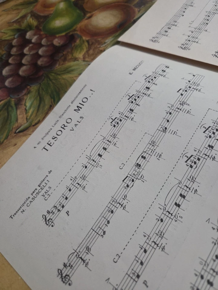 E.Becucci Tesoro Mio для классической гитары чрезвычайно редкая ноты - Изображение 2 из 2