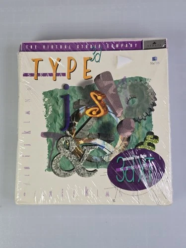 RARE Vintage 1995 Strata TYPE 3d XT Mac Os Software FACTORY SEALED !! LOOK